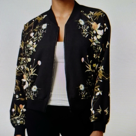 RACHEL RACHEL ROY FLORAL BOMBER JACKET SIZE MEDIUM - Picture 1 of 10